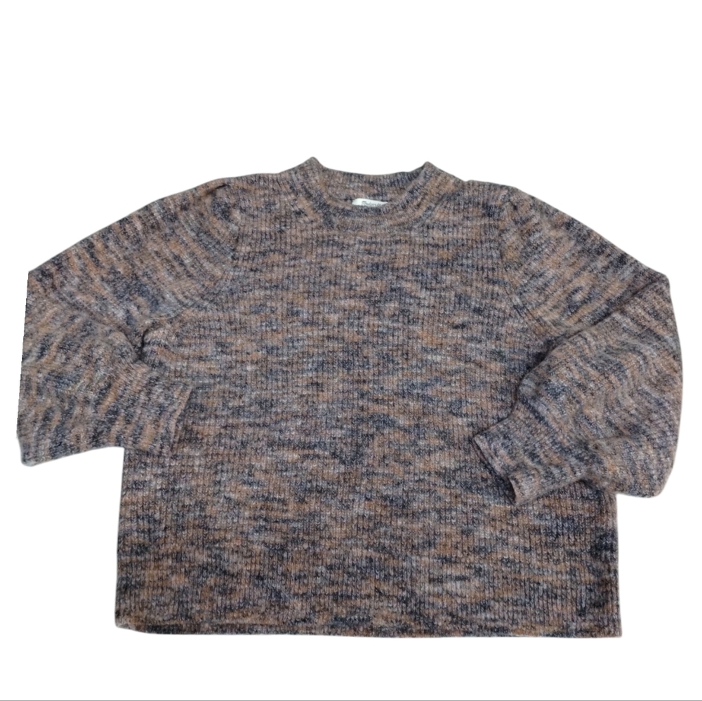 Madewell Women's Space-Dyed Eaton Puff Wool Blend Sweater size XL Cozy Romantic